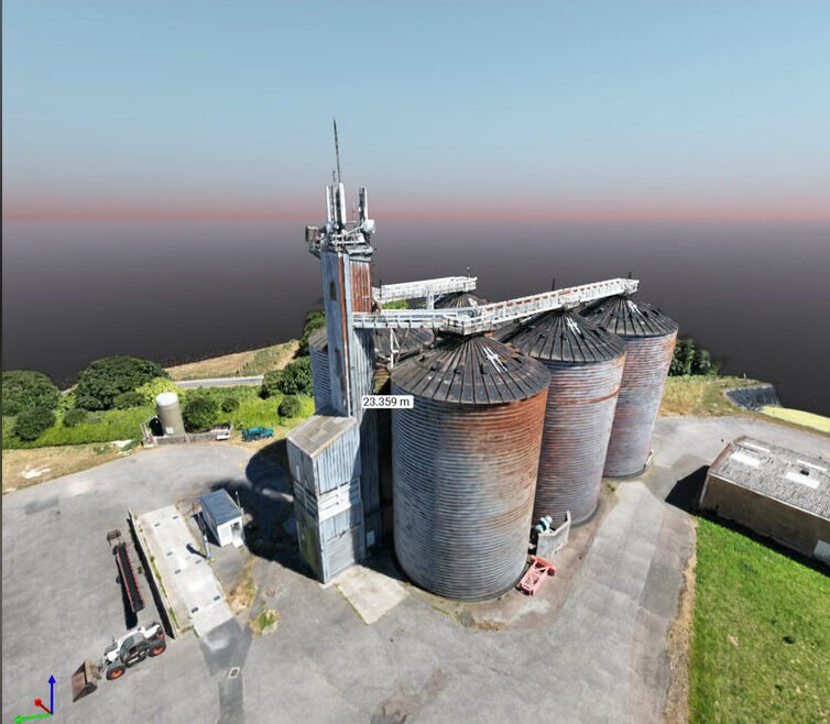 Modèle 3D obtenu par photogrammétrie aérienne avec un drone professionnel